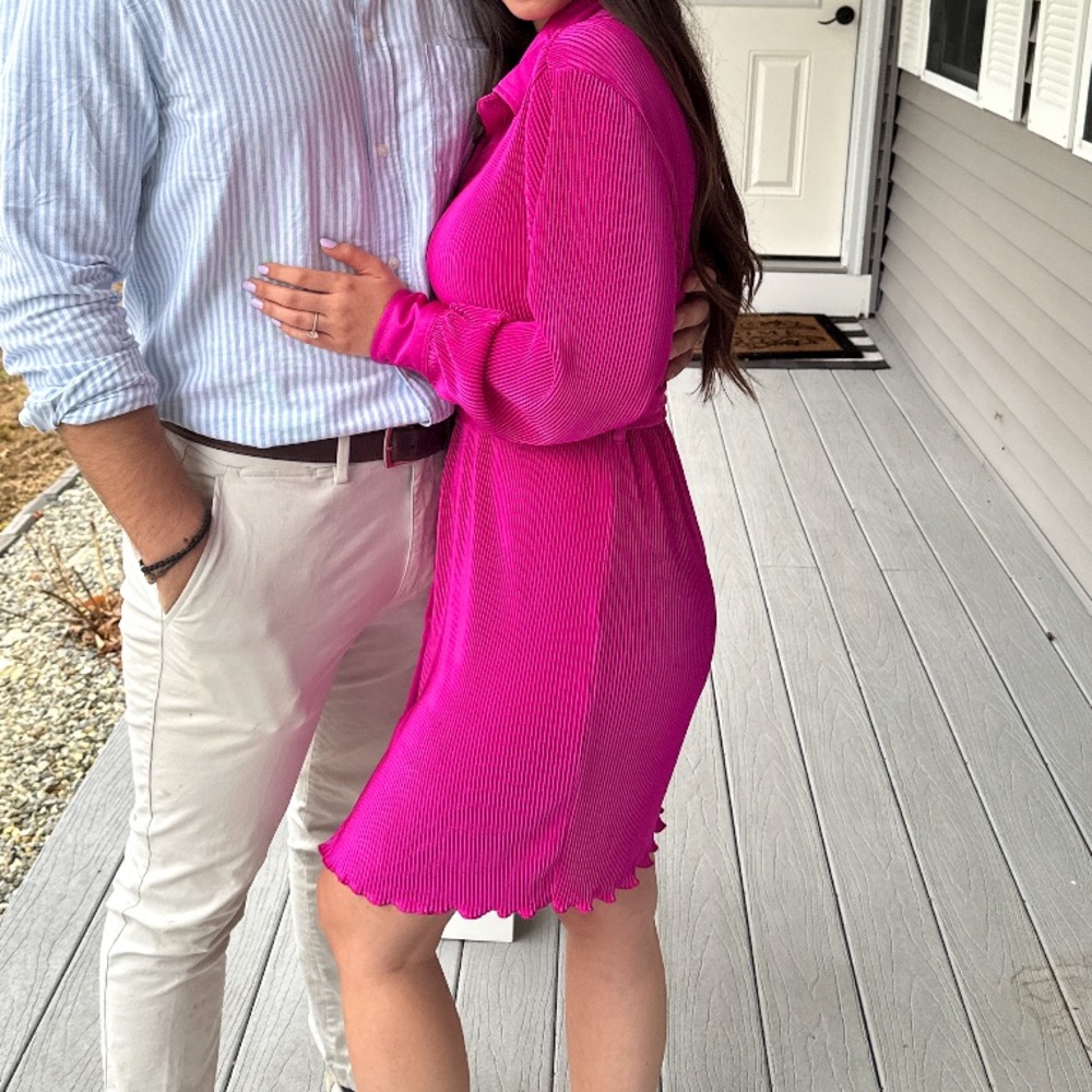 Sincerely Jules - Hot Pink Collared Dress